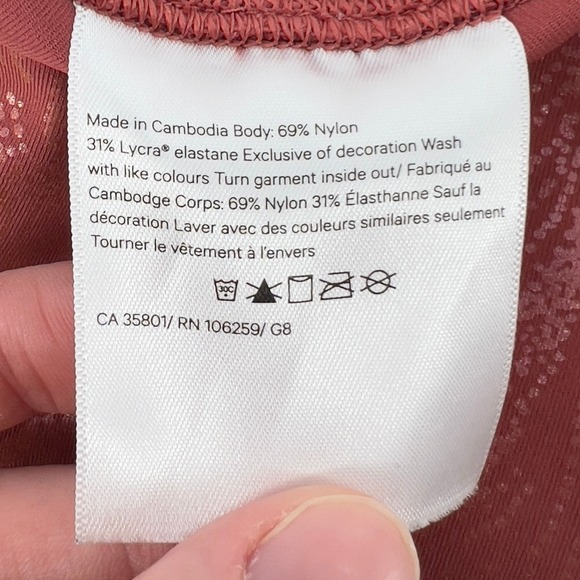 Lululemon Wunder Under High-Rise Crop‎ 23" Shine Cranberry Pink Women 2 Legging - Picture 6 of 6